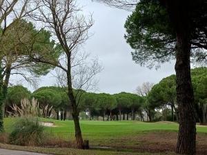 a golf course with trees and a green field at CHEZ FLO ET NANO in La Grande Motte