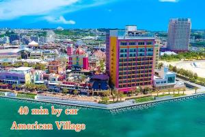 an aerial view of an american village at villa okinawa onna in Onna