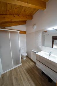 a bathroom with a sink and a toilet at Casa Rural Casa Clemen in Villalba Baja +25 photos