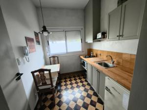 a small kitchen with a sink and a counter at San Lorenzo I in Chacabuco