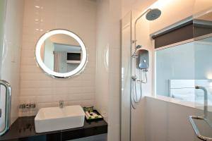 Koupelna v ubytování Hotel Arissa