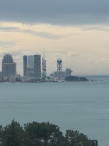 a view of a city from across the water at у моря in Itʼkhvisi