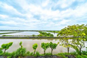 a river with trees in the middle of it at 仰森水畔 in Jiaoxi +16 photos