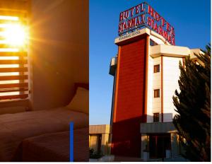 a hotel anaheim sign on top of a building at Starmax City's Hotel YALOVA in Kâzımiye