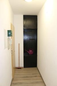 a hallway with a room with a black wall at Apartment Paula by Interhome in Neundorf