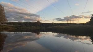 a view of a lake with the reflection of the sky at Little Sven#s House in Mellansel