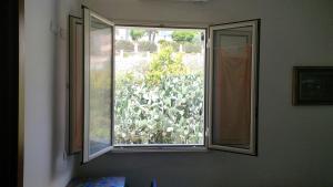 a window in a room with a view of a plant at Borgo marino litorale salus in Sciacca