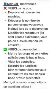a screenshot of a text message with the words merril be me pas producer at Les Cerisiers - Une escale comme à la maison - in Damparis