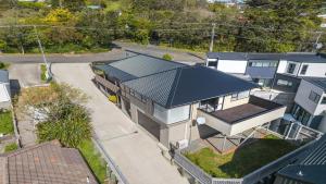 an overhead view of a house with a metal roof at Suthar's Home in Wellington