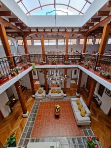 an overhead view of a large room with a ceiling at Casa Lucía Hotel by Las Plazas in Quito