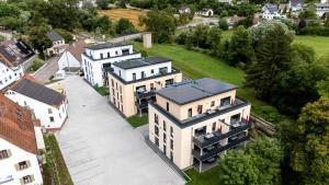 an aerial view of a town with houses at BPS Apartment#6 Elegant Residence - Elegantes Apartment mit Workspace & Komfort in Horb am Neckar