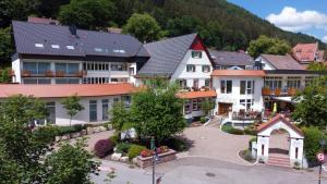 an aerial view of a town with houses at Hotel Ochsen in Höfen an der Enz