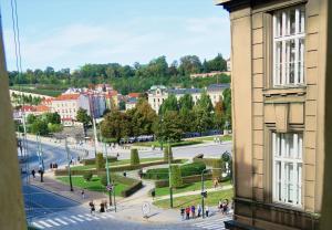 a view of a city from a building at Old Town Square Superior Apartments - Valentin in Prague