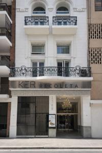 a building with a sign for ker requettia at Ker Recoleta Hotel in Buenos Aires