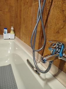 a bath tub with a hose hooked up to a sink at Villa Bazzera in Mestre