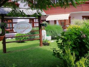 a garden with a sign for aacienda at Apartment mit Balkon by Interhome in Gorje