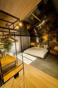 a bedroom with a large bed in a room at Cuna 58 in Barranquilla