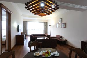 A seating area at Hotel Pokhara Grande