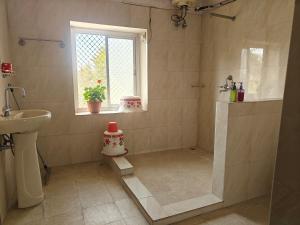 a bathroom with a shower and a sink at Dalpat singh in Jaipur