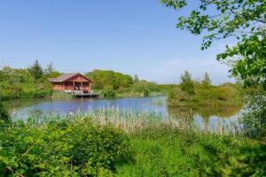 a house on a dock on a lake at 2 Bed in Carmel oc-wai211 in Llanerchymedd +7 photos
