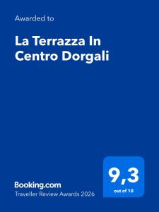a screenshot of a cell phone with the text translated to la terraza in at La Terrazza In Centro Dorgali in Dorgali