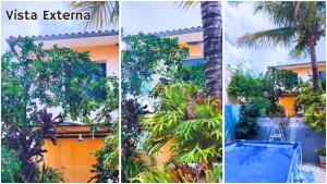 three different pictures of a building with a palm tree at Alure 1 in Belo Horizonte