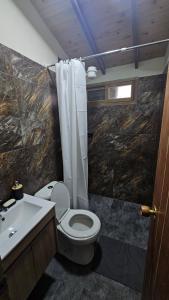 a bathroom with a toilet and a sink at Aitana Mágica in Copacabana +26 photos