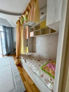 a bedroom with a bunk bed in a room at Villa Trypill in Tripolʼye +44 photos