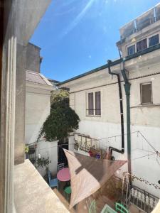a view from a balcony of a building at BbCasita Blue-Hostal in Santiago