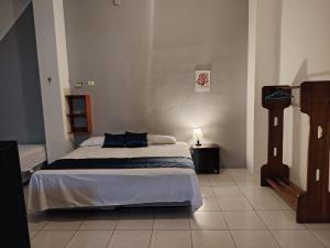 a bedroom with a large bed in a room at Misha Home Nro 732 in Puerto Ayora