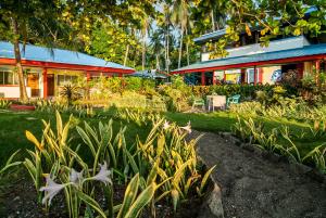 A garden outside Kurma Eco Beach Lodge