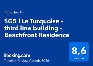a screenshot of the i lie turquoise third line building restaurant resilience at SG5 l Le Turquoise - third line building - Beachfront Residence in Cap Malheureux +32 photos