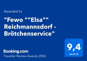 a blue rectangle with the words fynoco elsa reimbursement broadband brokerage at Fewo "Elsa" Reichmannsdorf - Brötchenservice in Reichmannsdorf +42 photos