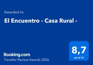 a screenshot of a cell phone with the text emailed to el enrico cas at El Encuentro - Casa Rural - in Arenas de San Pedro