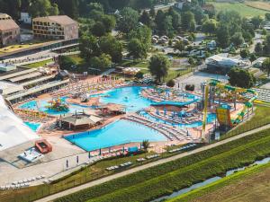 an overhead view of a large water park at Glamping Terme Tuhelj in Tuheljske Toplice