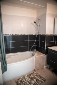 a bathroom with a bath tub and a shower at Le Cocon du Golf in Nîmes +32 photos