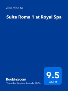 a screenshot of a cell phone with the text savage roma at royal spa at Suite Roma 1 at Royal Spa in Velingrad
