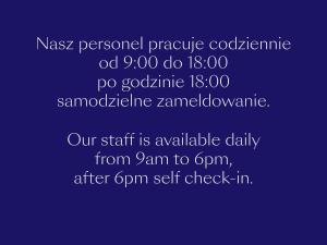 a line of text on a blue background at No.4 Residence in Warsaw