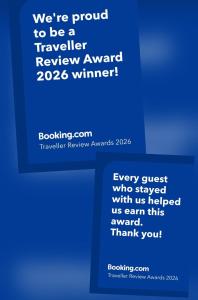 a screenshot of a tweet with the words were proud to be a traveler review at CASAeMARE in Porto SantʼElpidio