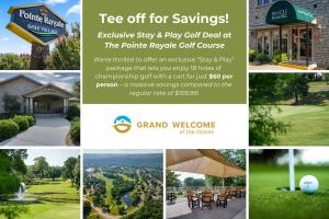 a collage of photos of a golf course at Top Notch - Condo for 6 in Branson