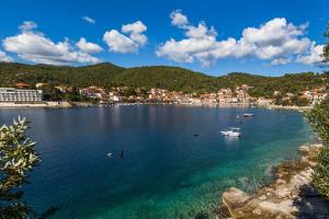 a view of a body of water with boats in it at Apartments Jozica in Brna - Insel Korcula 6371 in Brna +14 photos