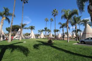 Jardin de l'établissement Wigwam Motel