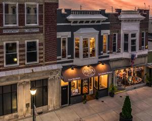 an overhead view of a store in a city at The Alibi- We will cover for you in Port Clinton