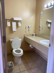 a bathroom with a toilet and a sink at Sunshine inn in Centre +20 photos