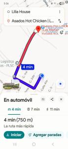 a screenshot of a cell phone screen with a screenshot of a cell phone gmaxwell gmaxwell at Casa Lilia 10 minutos Aeropuerto Tocumen in Panama City