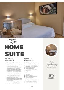 a page of a brochure of a bedroom with a bed at Albergo Ristorante Trieste Boves in Boves +114 photos