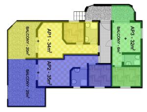 Plan piętra w obiekcie Mirakul Apartments