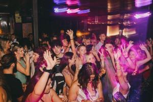 a crowd of people dancing at a party at Indian Ocean Hotel in Perth +82 photos