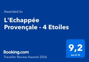 a screenshot of a cell phone with the textgraduate programme ethics at L'Echappée Provençale - 4 Etoiles in Saint-Laurent-des-Arbres