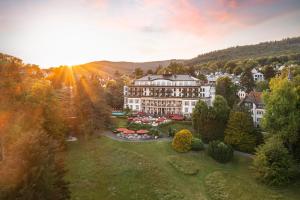 an aerial view of a large building on a lawn at Falkenstein Grand, Autograph Collection in Königstein im Taunus